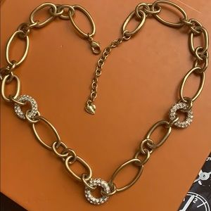 Carolee chain link necklace gold color